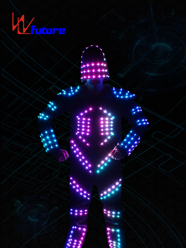 未来创意全彩LED可编程舞蹈表演服面具 WL-0129