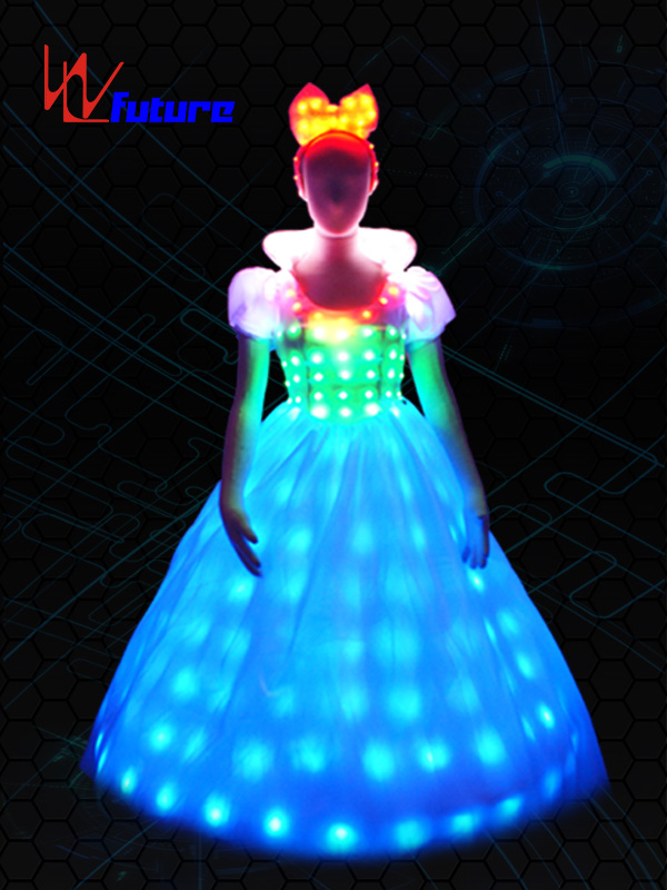 国内高端定制全彩LED发光公主裙 舞台演出服 头箍 WL-055