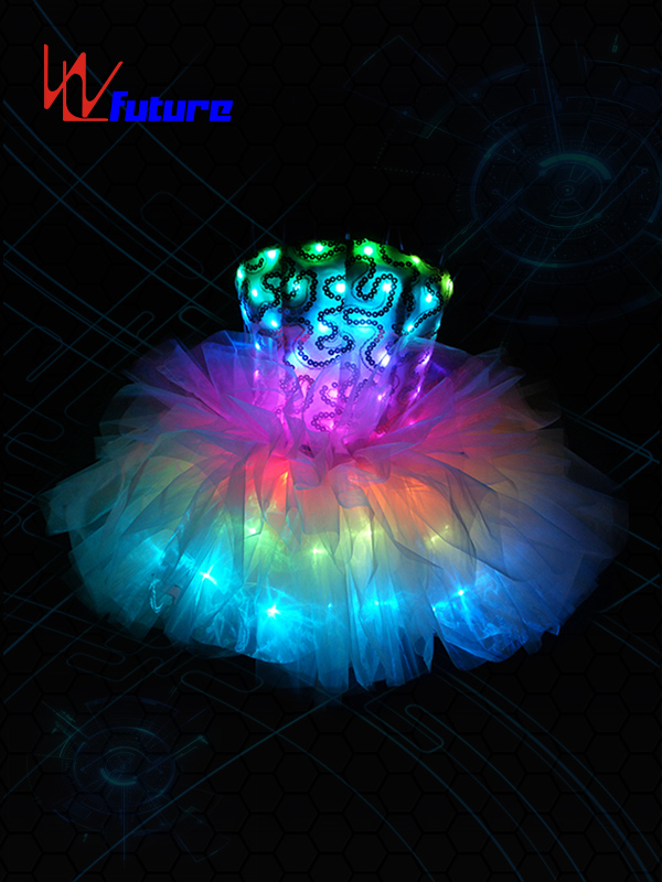 未来创意定制全彩LED连衣裙 性感女孩杂技表演发光服 WL-0143