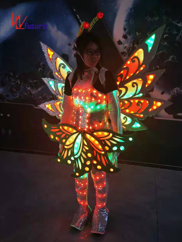 未来创意LED全彩发光服 蝴蝶翅膀 各类造型发光礼服订做 WL-0256
