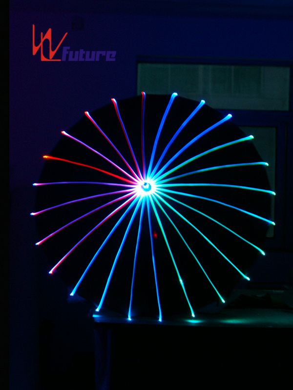 湖南未来创意定制可变色光纤发光雨伞舞蹈表演道具 WL-047