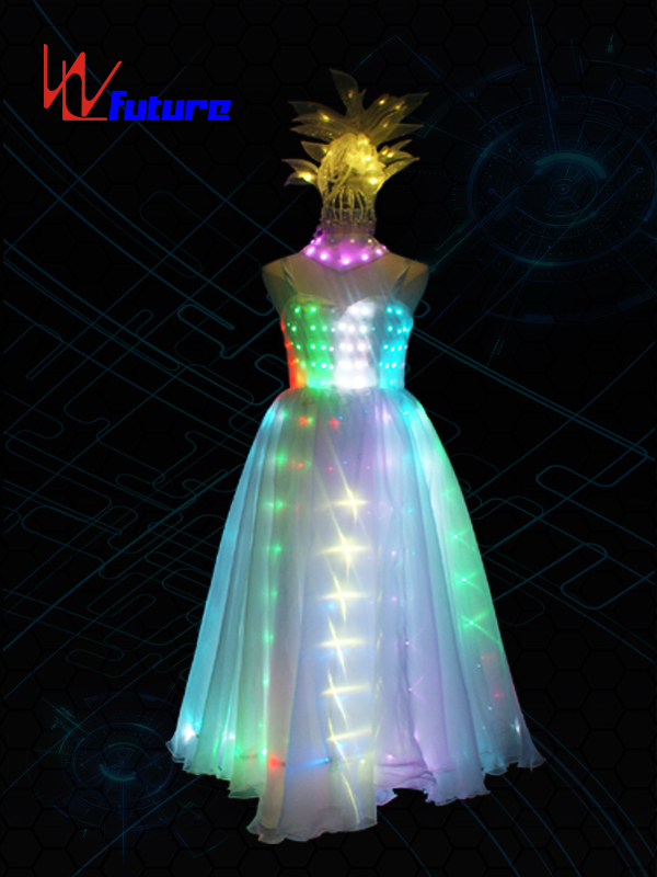 可编程全彩LED发光晚礼服婚纱裙WL-0198