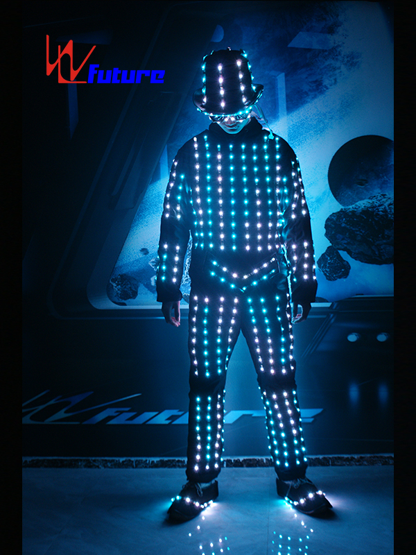 未来创意科技舞台表演LED衣服+裤子 杂技演员发光舞蹈服 WL-0106
