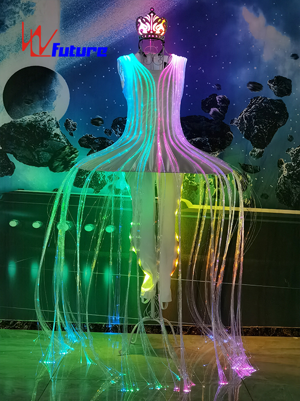创意定制LED光纤发光水母裙子芭蕾舞蹈表演大型演出活动服装  WL-0292