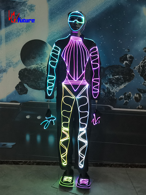 未来创意LED电光舞蹈演出服光纤发光表演服 WL-0312