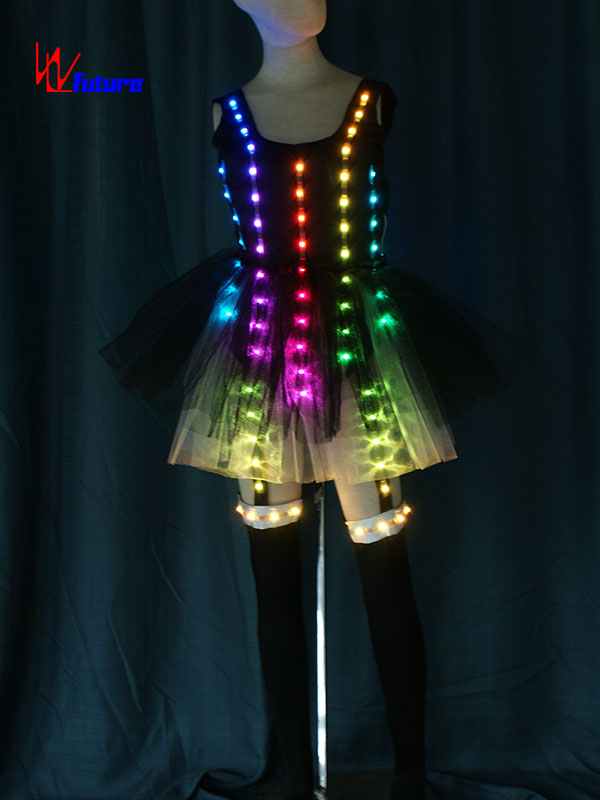 创意全彩LED发光舞台表演走秀主持人演出时装定制 WL-0304